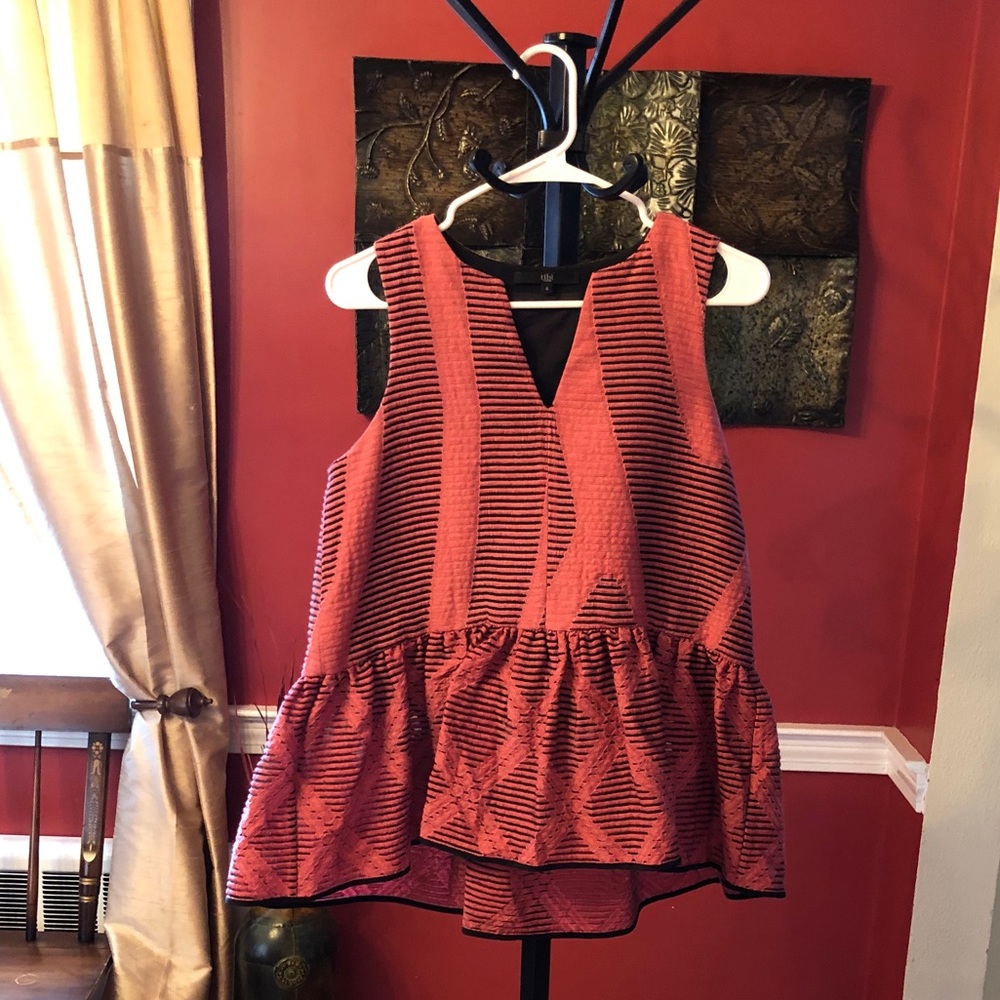 Tibi Peplum Sleeveless Top